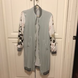 ZARA Long Jacket! Floral/ Bird design, mint cond